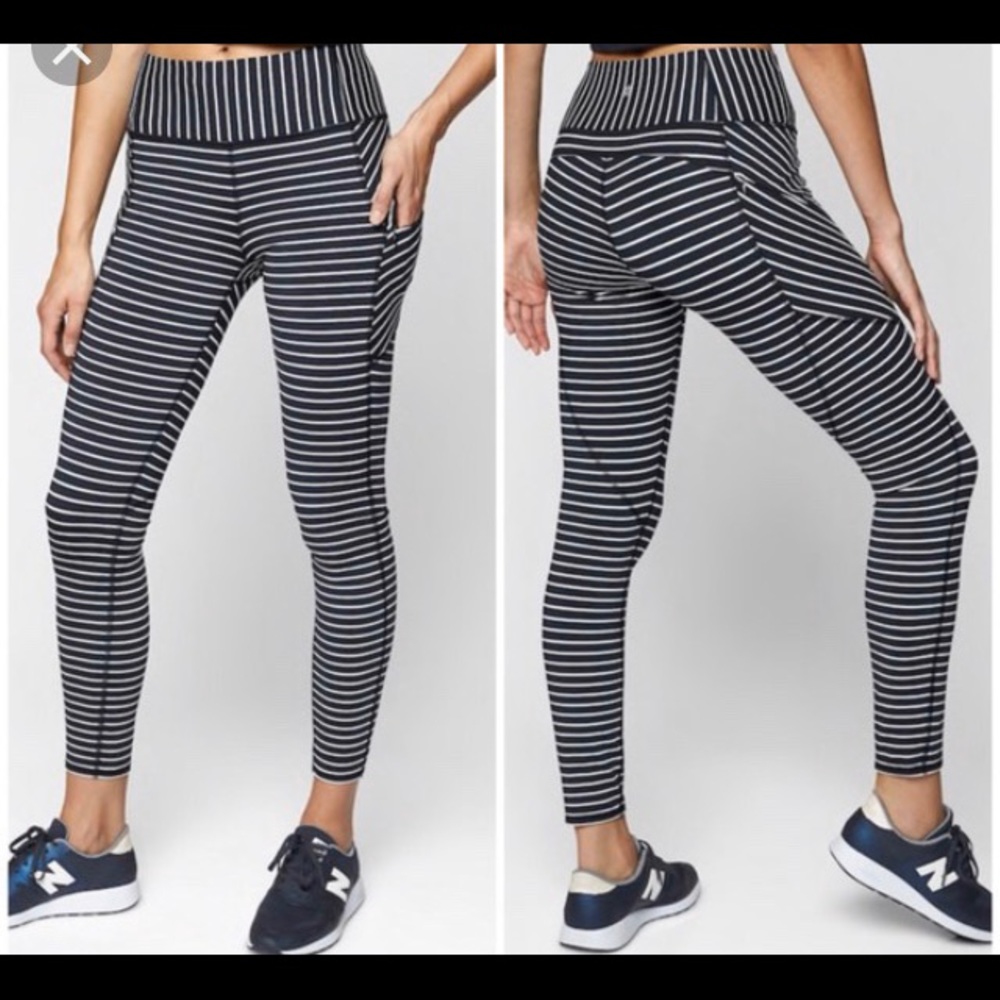 Athleta Stripe Contender 7/8 Tight